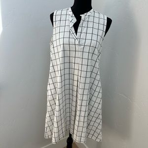 Madewell Grid Trapeze Dress